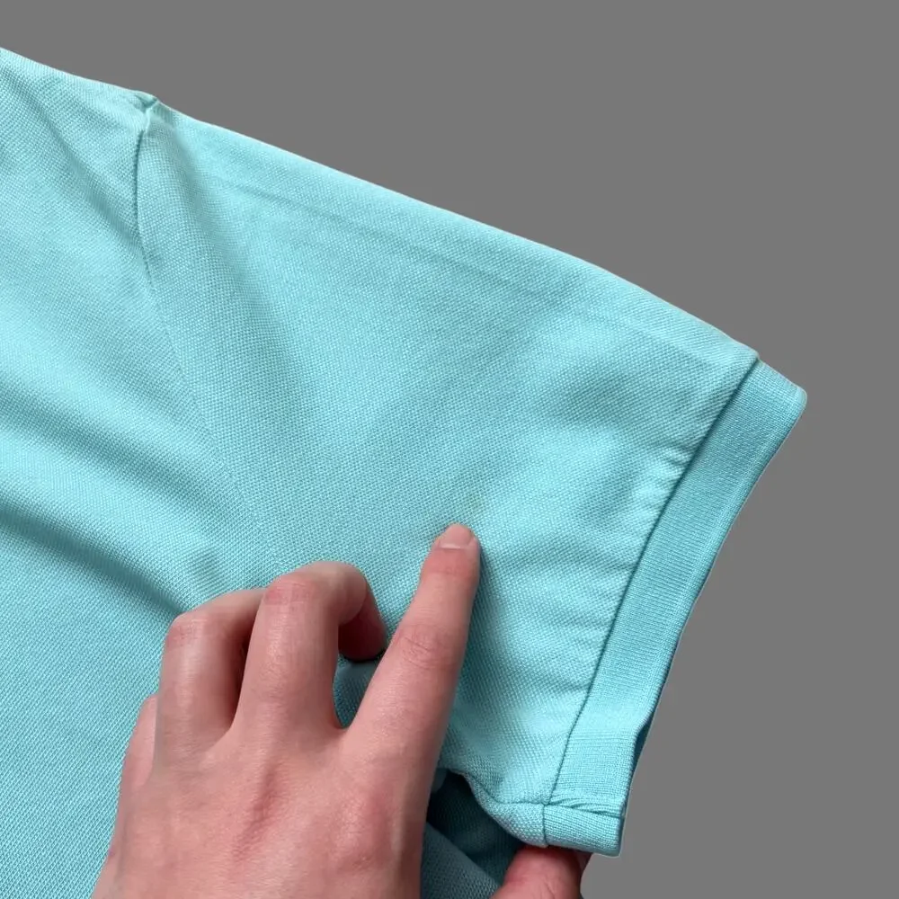 Polo Ralph Lauren Turquoise Stretch Mesh Knit Polo Large GUC